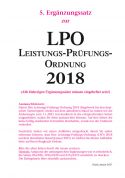 Leistungs-Prüfungs-Ordnung (LPO) 2018 - 5. Ergänzungssatz Download